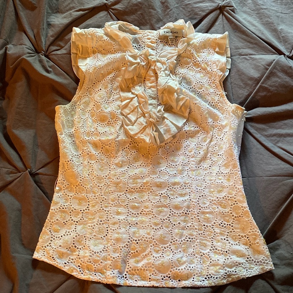 Vintage Bebe 100% Silk top ( good condition)XS